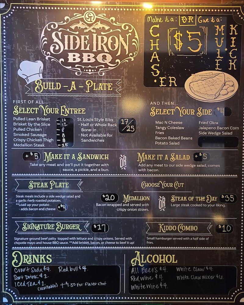 Side Iron BBQ At The Pioneer Menu image 1